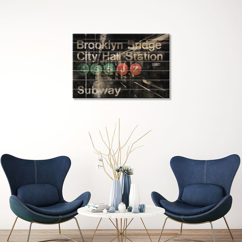NYC Subway Station I Print On Wood by Luke Wilson - Multi-Color