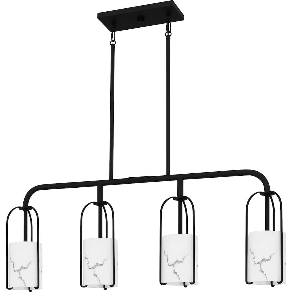 Fairbanks 4-Light Matte Black Island Light