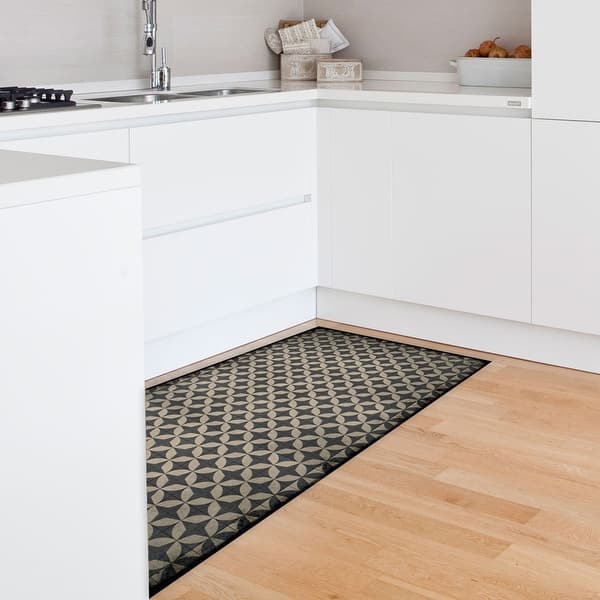 Walplus Vintage Tile Pattern Vinyl Eco Rug Mat Non Slip Kitchen Decor 26 X 47 Overstock 31950856