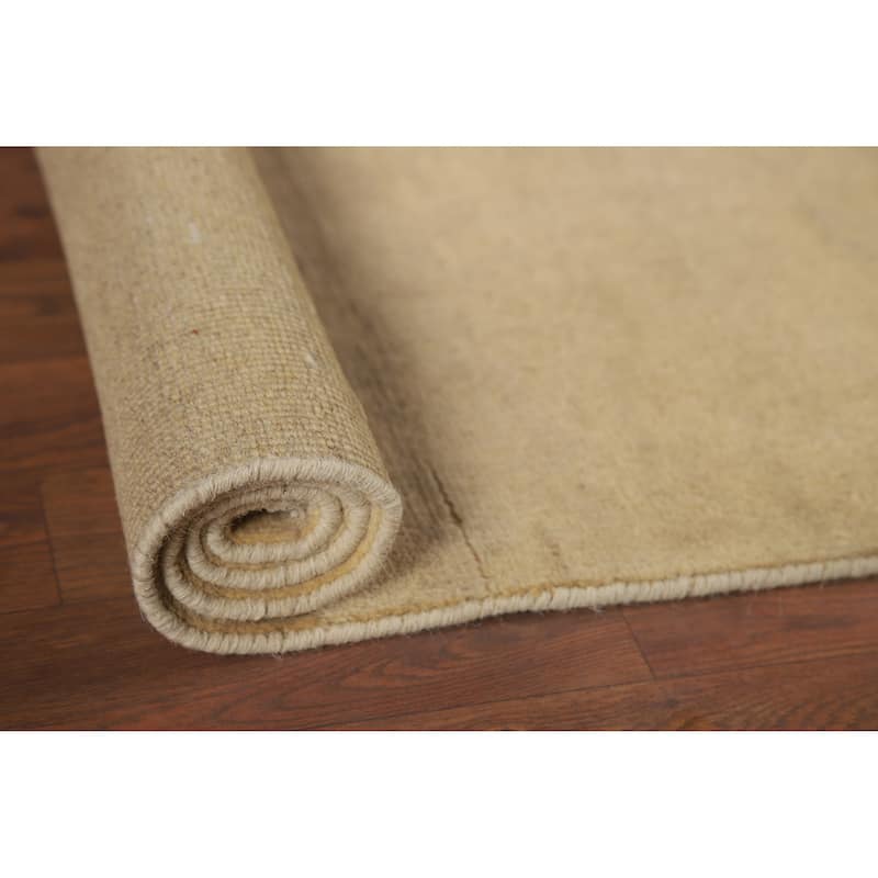 Gabbeh Modern Foyer Rug Handmade Solid Wool Carpet - 2'8"x 4'1"