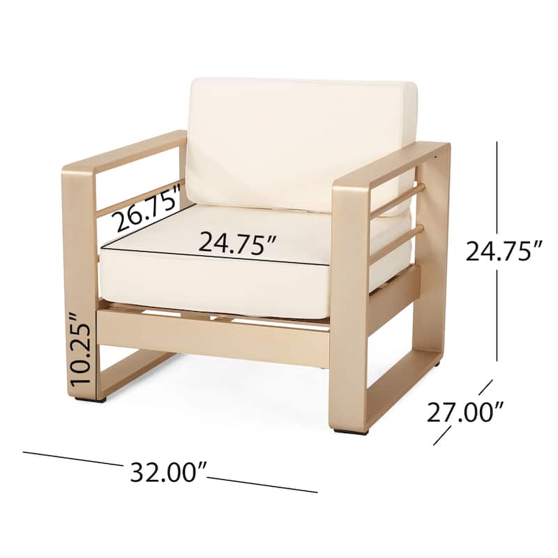 Maya Bay Aluminum Club Chairs (Set of 2) by Christopher Knight Home
