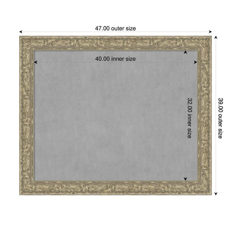 Amanti Art Luxe Antique Silver Framed - 47 x 39 in