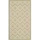 preview thumbnail 47 of 79, SAFAVIEH Courtyard Carolee Indoor/ Outdoor Patio Backyard Rug 2' x 3'7" - Green/Beige
