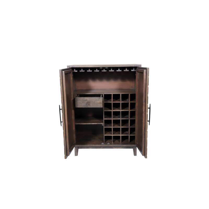 Ava 2-door Solid Wood Bar Cabinet