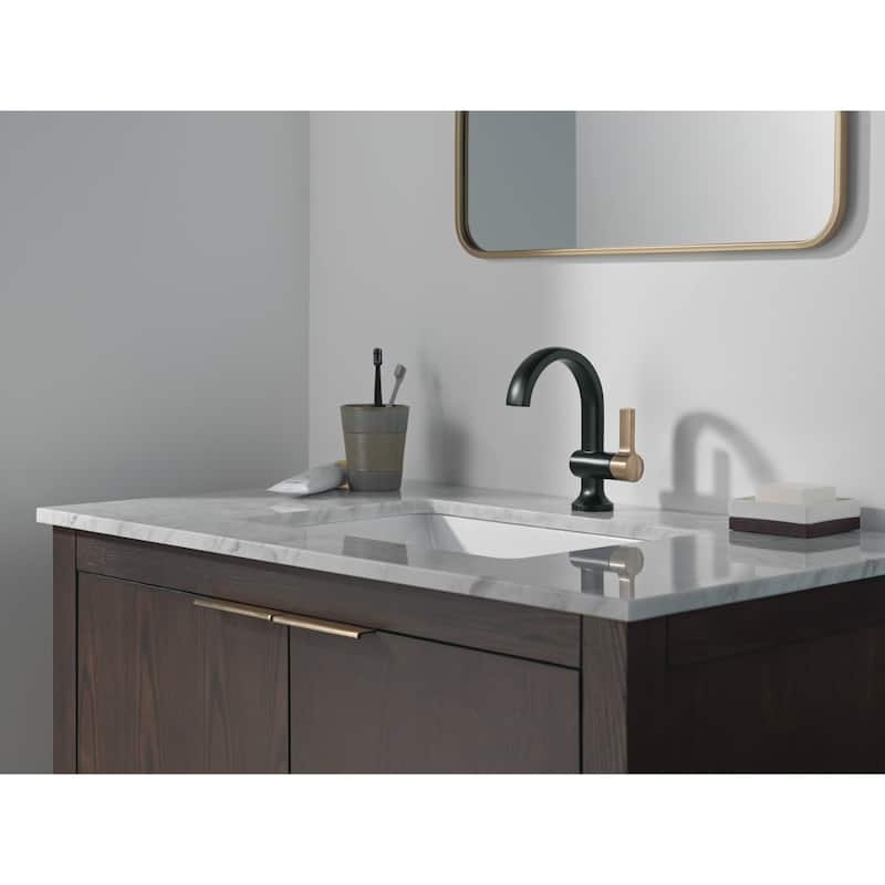 Delta 15855LF Albion 1.2 GPM Single Hole Bathroom Faucet with Push