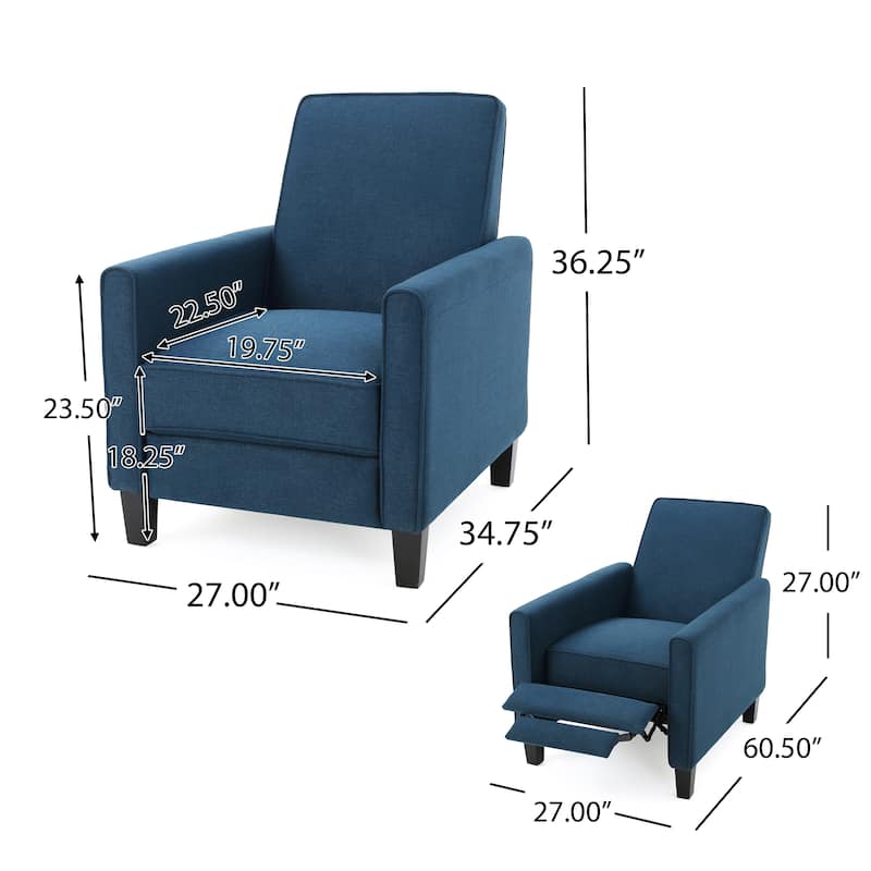 Darvis Fabric Recliner Club Chair by Christopher Knight Home