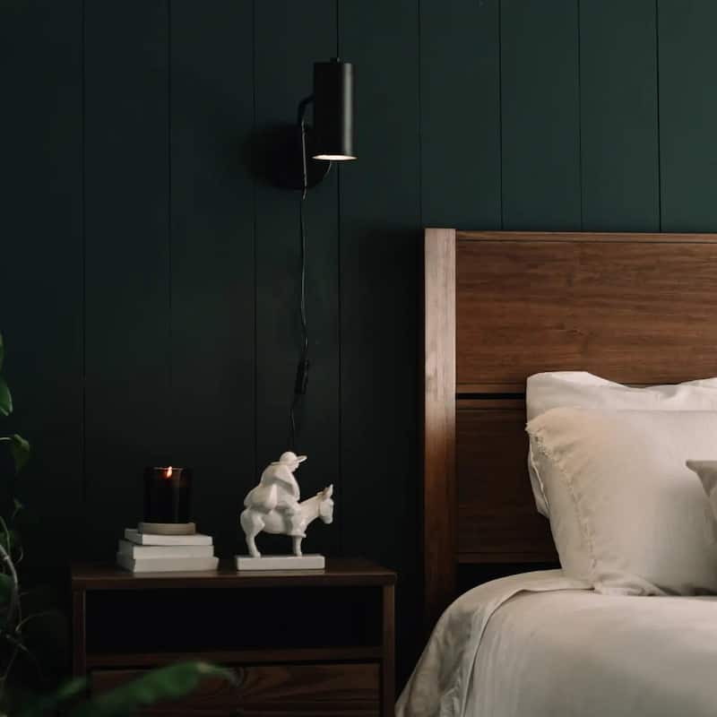 Grain Wood Furniture Mid Century Panel Bed