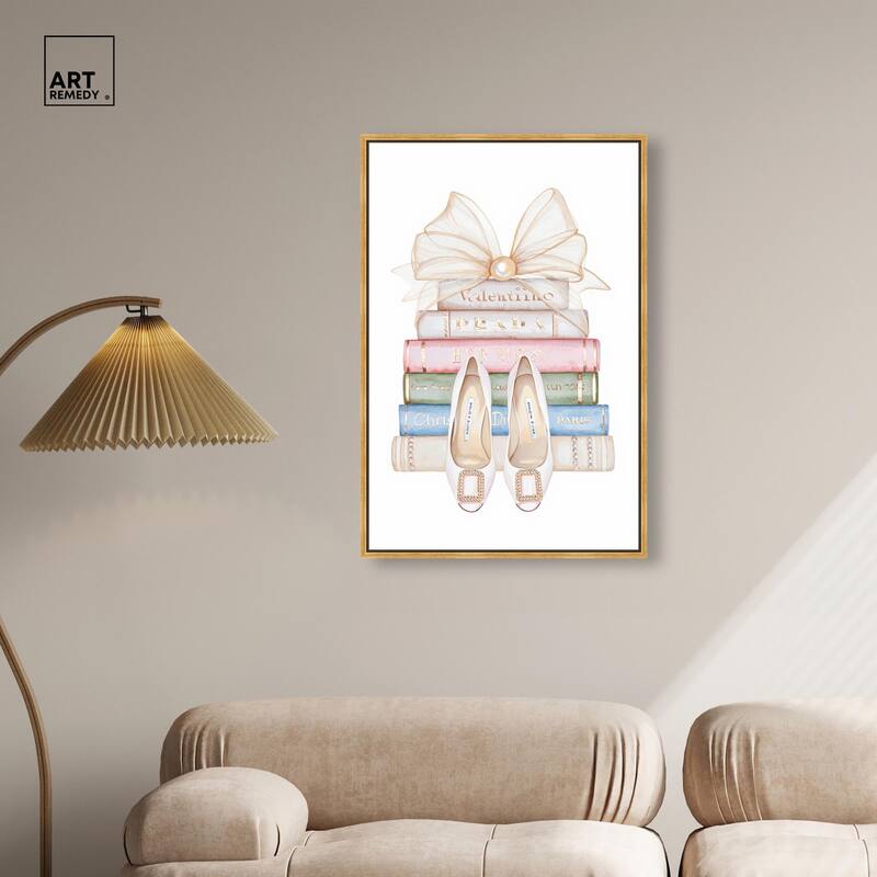 Bow And Buckles Canvas by Art Remedy