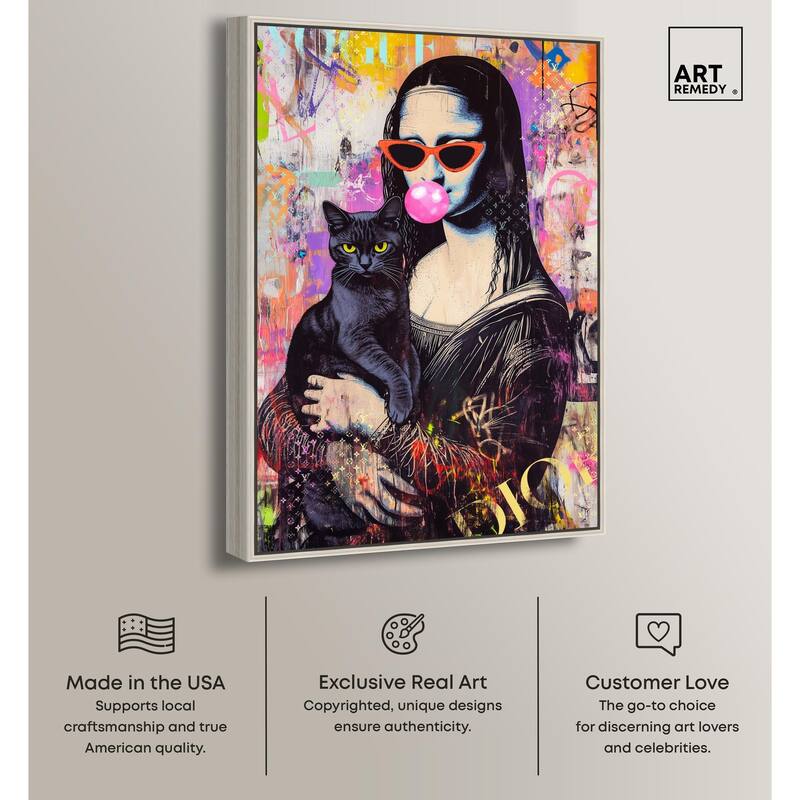 Classical Gal and Her Companion Canvas by Art Remedy