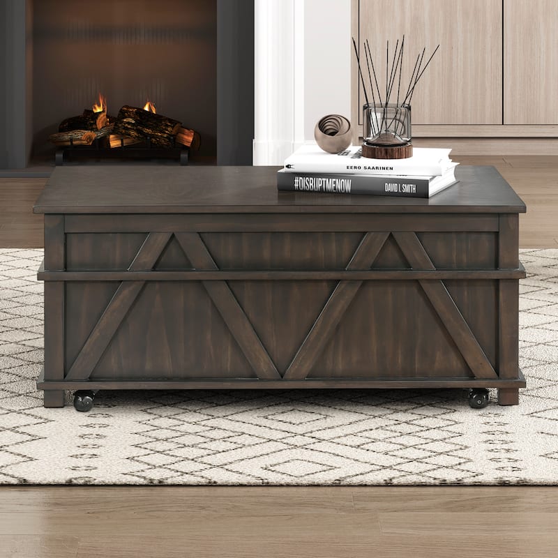 Varlet Rectangular Wood Lift Top Cocktail Table