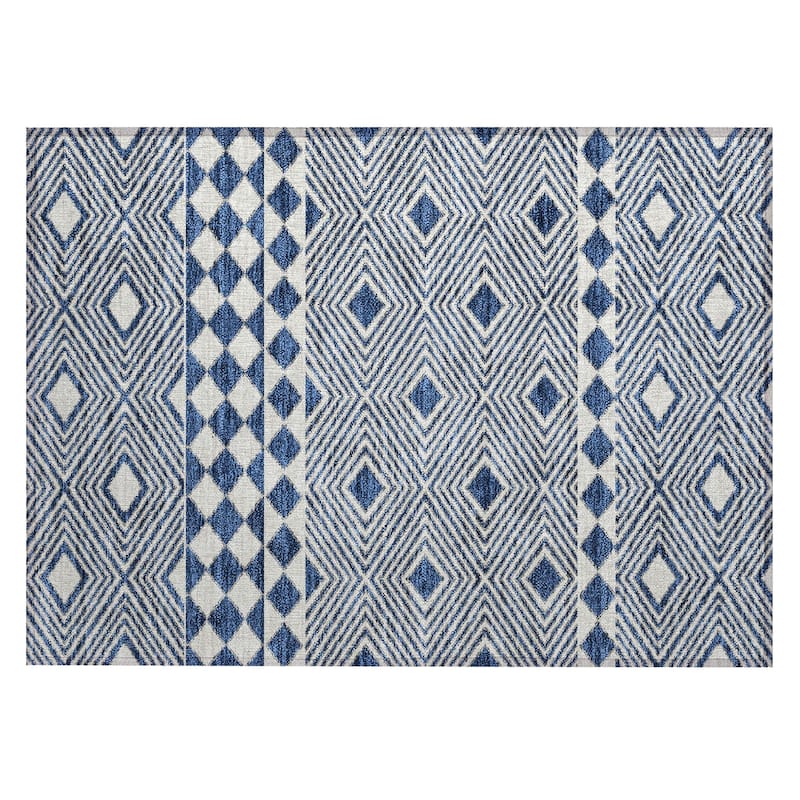 Machine Washable Indoor/ Outdoor Chantille Moroccan Boho Rug