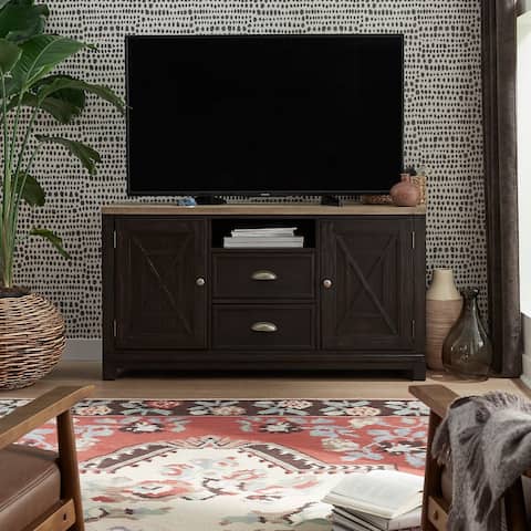 Heatherbrook Charcoal and Ash 56 Inch TV Console