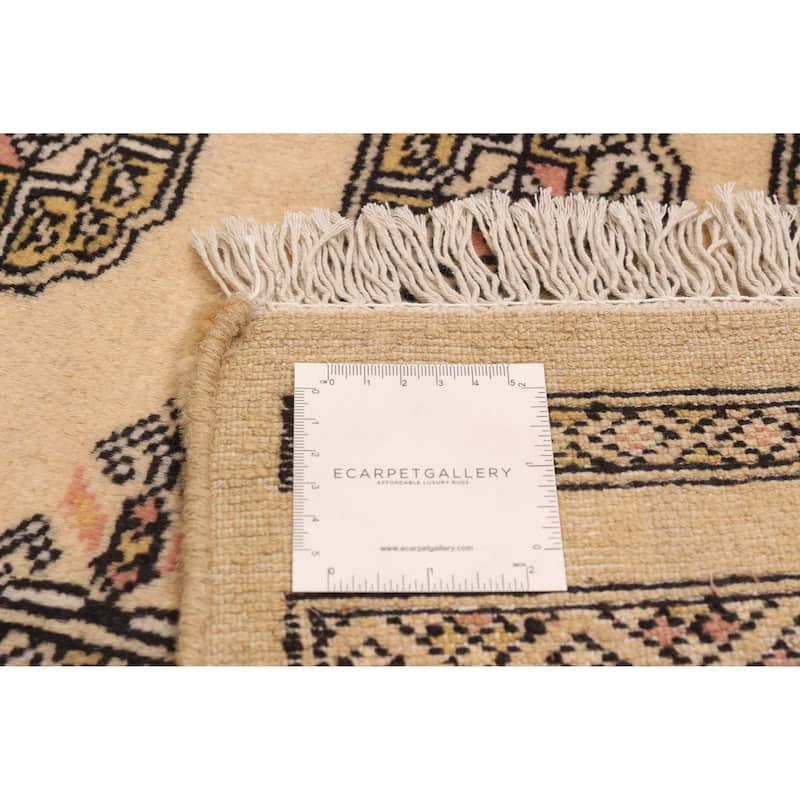 ECARPETGALLERY Hand-knotted Peshawar Bokhara Beige Wool Rug - 5'7 x 8'3