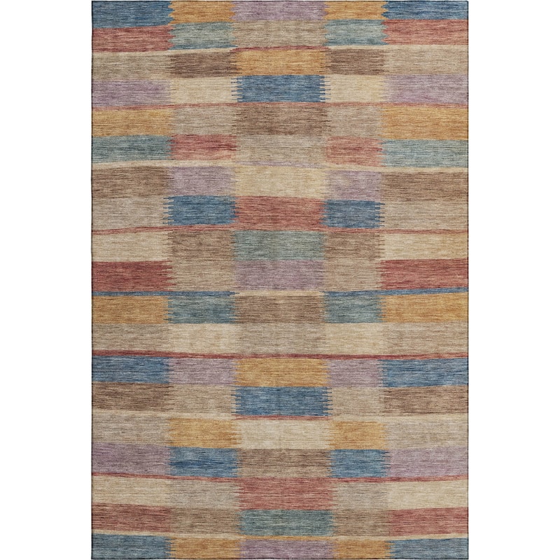 Premium Washable Super Soft Geo Stripe Mayfield Rug
