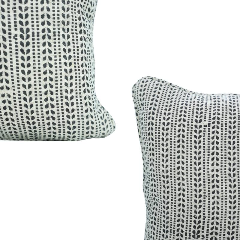 Fabdivine Pipine Fall Décor Farmhouse Hand Block Print Pillow Cover Sofa, Couch Cushion Case Linen