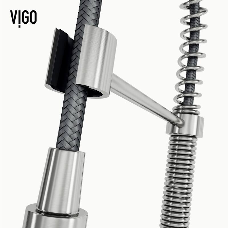 VIGO Edison 19" H Single Handle Pull-Down Sprayer Kitchen Faucet Set with Touchless Sensor