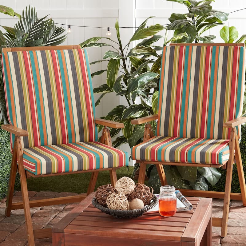 Greendale Home Fashions Outdoor High Back Chair Pad