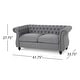 preview thumbnail 35 of 40, Somerville Upholstered Chesterfield Nailhead Loveseat by Christopher Knight Home