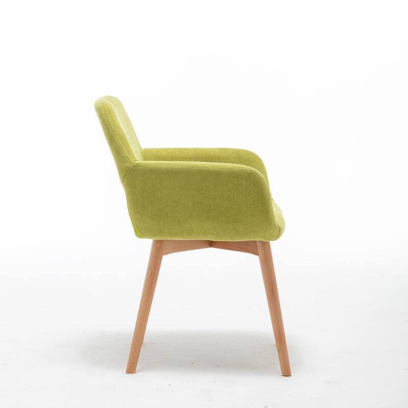 GTU Furniture 2pcs Modern Velvet Wood Leg Arm Accent Chair for Bedroom Living room set