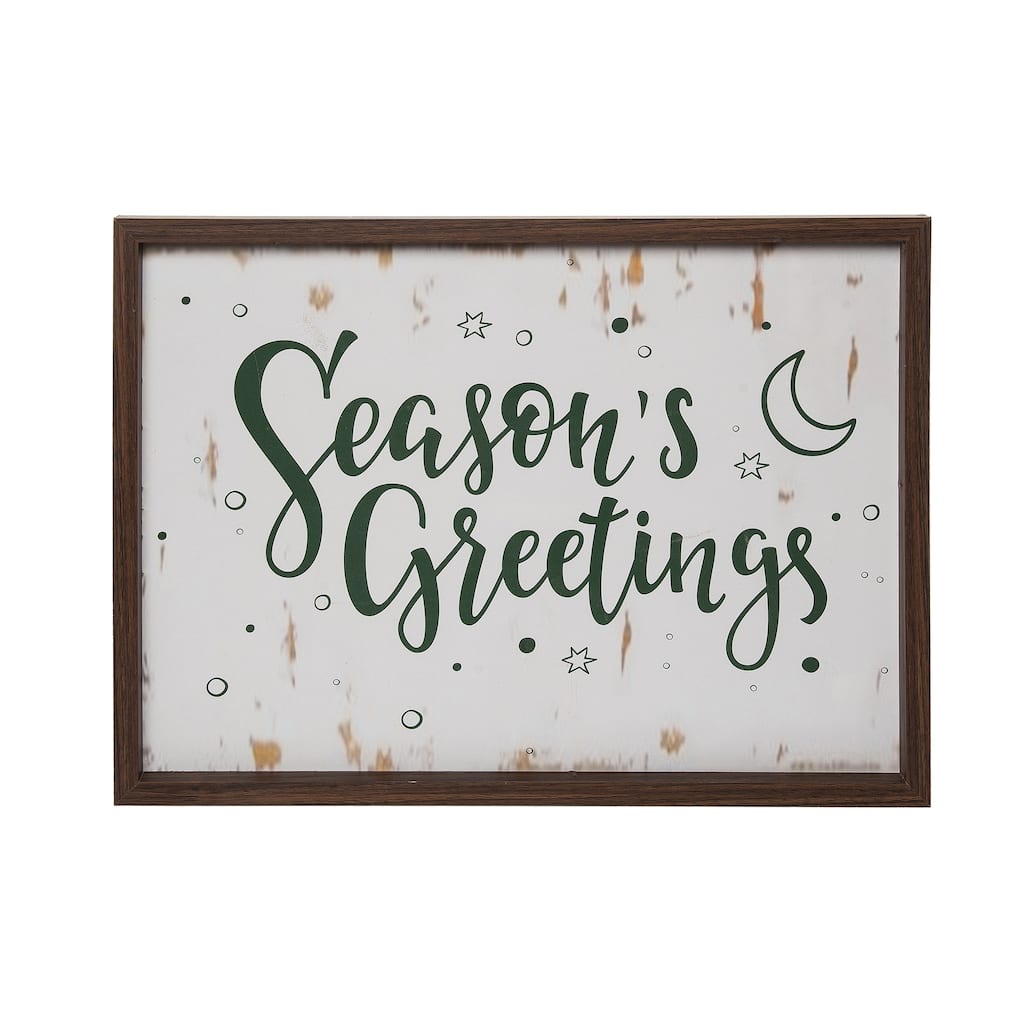 Transpac Wood 23.6 in. Multicolored Christmas Dream Statement Decor