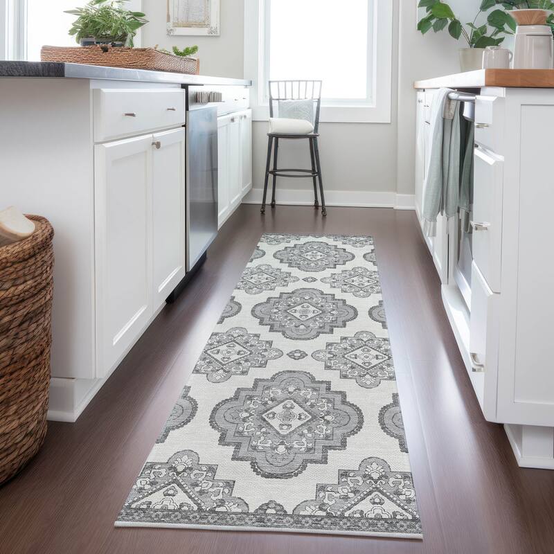 Machine Washable Indoor/ Outdoor Chantille Moroccan Boho Rug