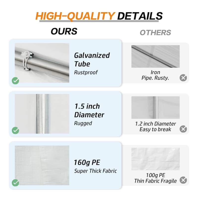 Aoodor Galvanized 20'W x 26'D Party Tent