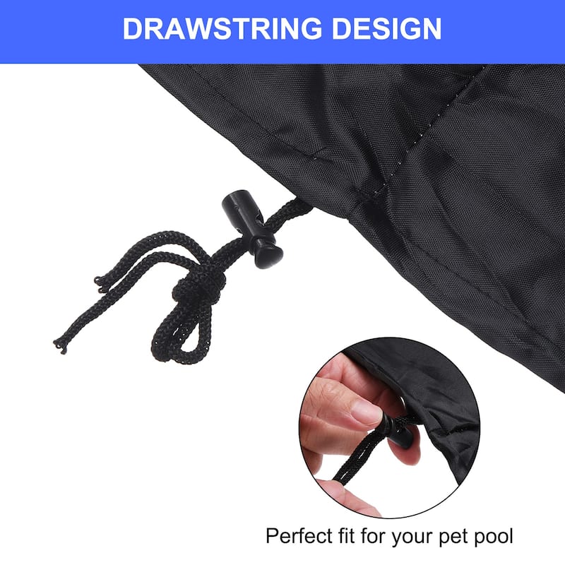 79"x12" Large Round Dog Pool Cover Foldable Waterproof Bath Pool Cover