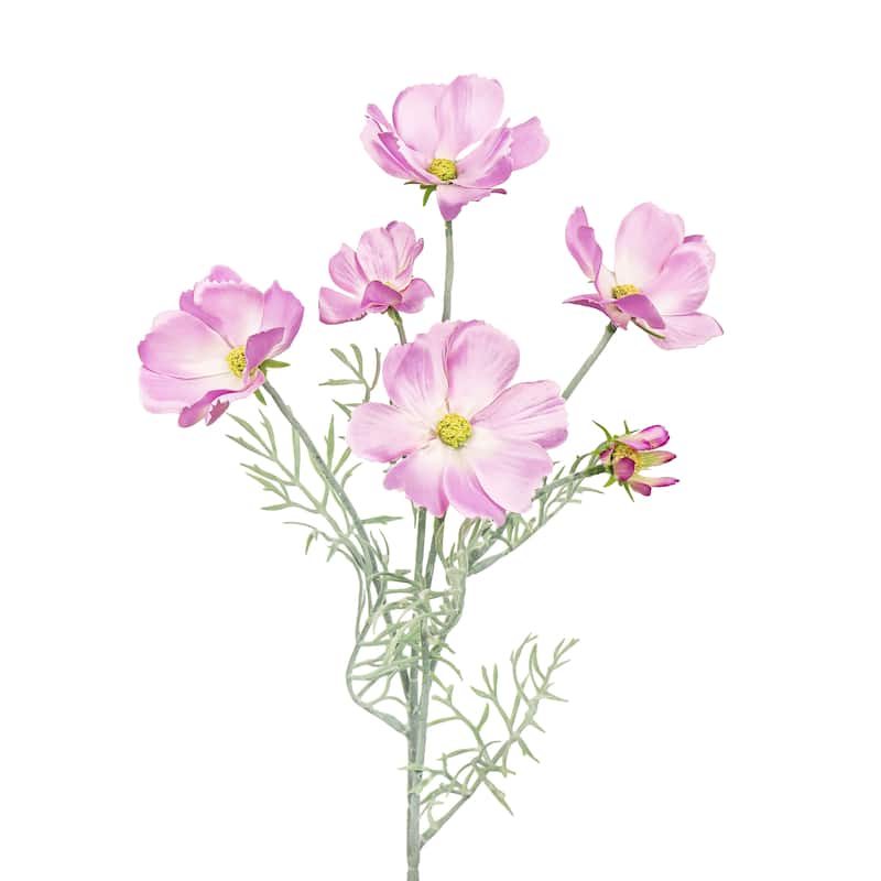 Set of 6 Lavender Artificial Cosmos Flower Stem Spray 24in - 24" L x 6" W x 6" DP