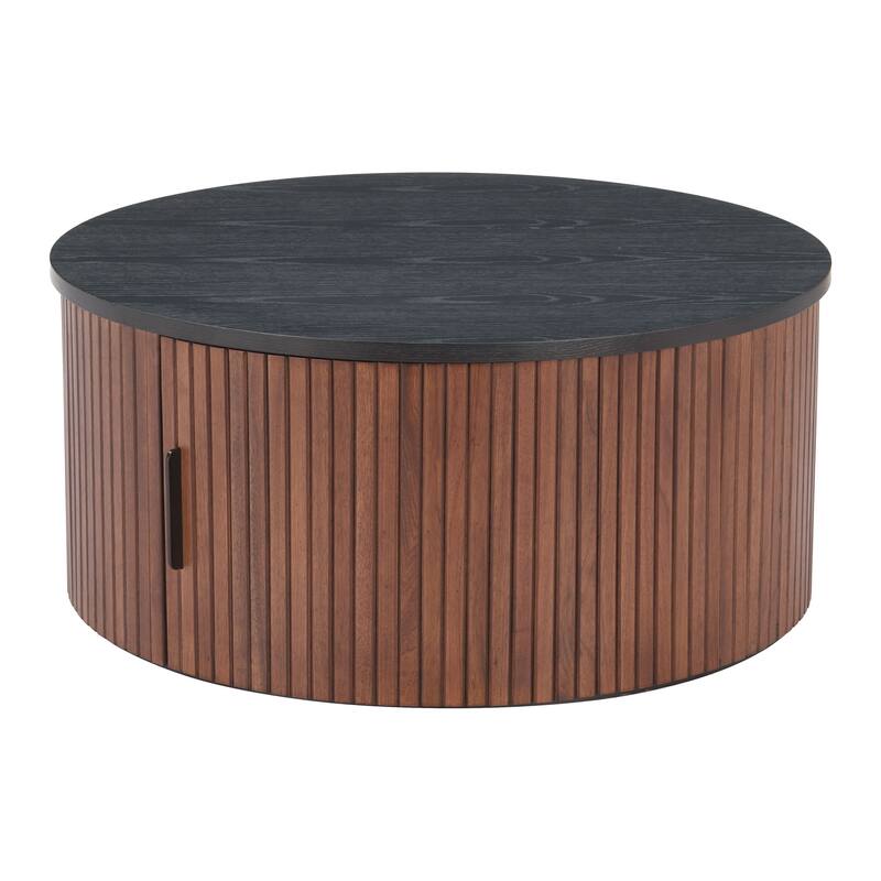 Nejaus Coffee Table Black & Walnut - Black/Walnut