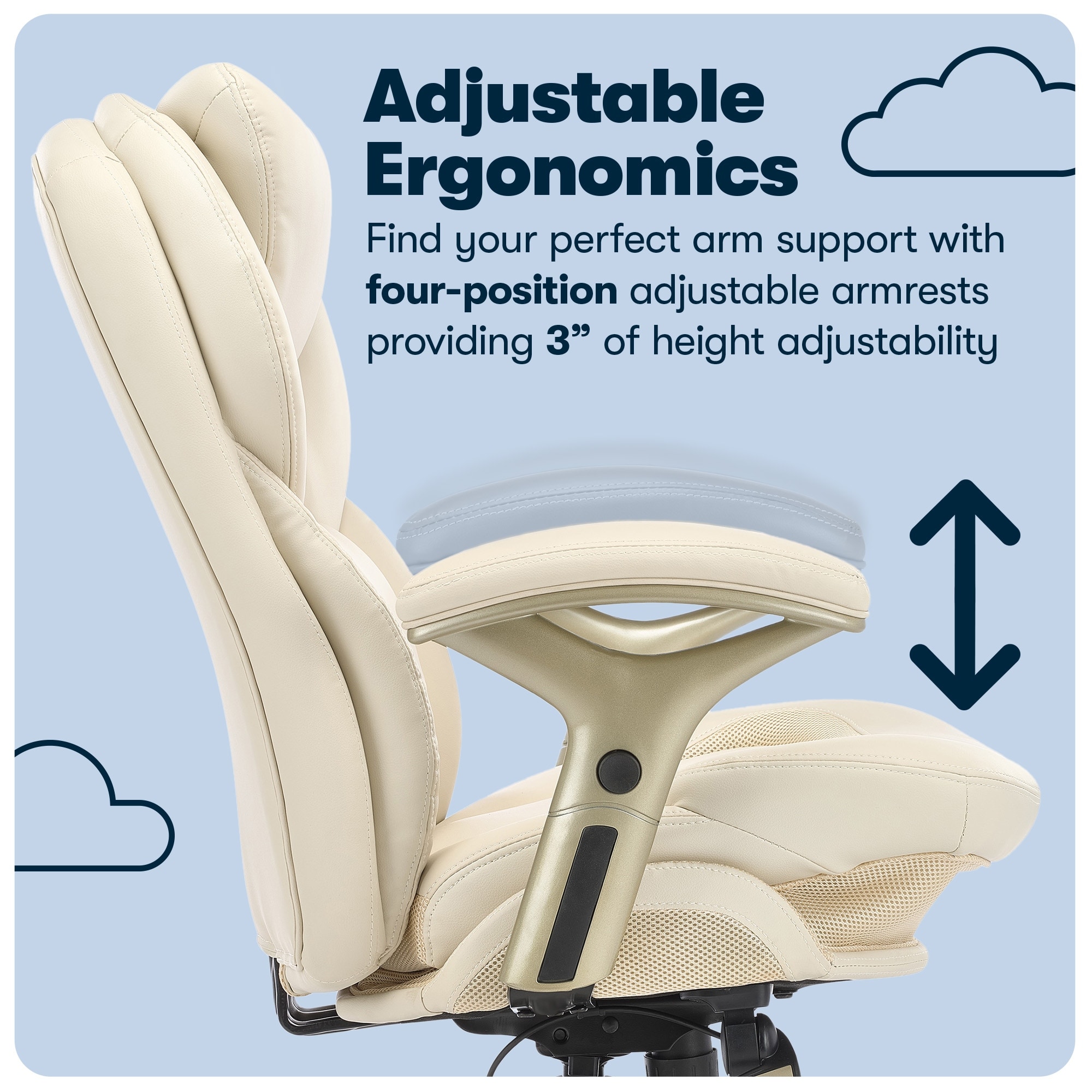 Serta Claremont Ergonomic Office Chair with Back in Motion
