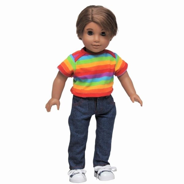 Shop Jeans Rainbow Short Sleeve Shirt Fits 18 In Boy Or American
