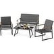 preview thumbnail 9 of 7, Costway 4 PCS Patio Furniture Set with Padded Fabric Seat & - See Details
