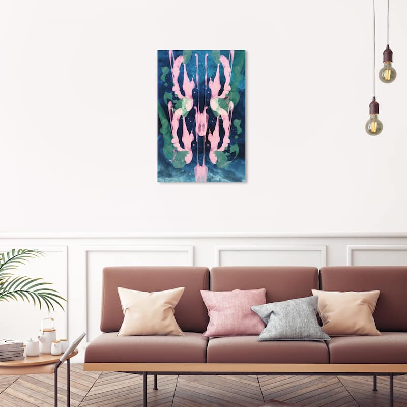Wynwood Studio Canvas Abstract Flowerbomb Pink and Light Pink Modern & Contemporary Wall Art Canvas Print - 30 x 20
