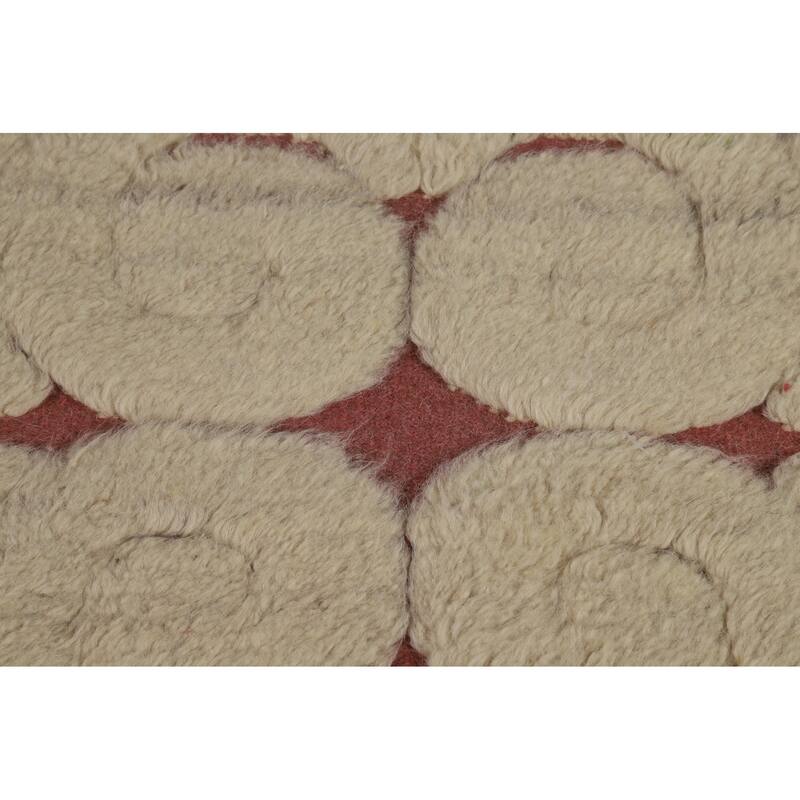 Geometric Moroccan Indian Area Rug Handmade Wool Carpet - 5'1" x 8'0"