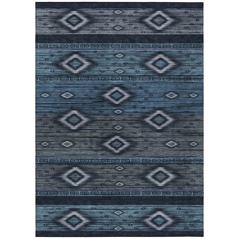 HomeRoots Tribal Transitional Rectangle Outdoor Rug