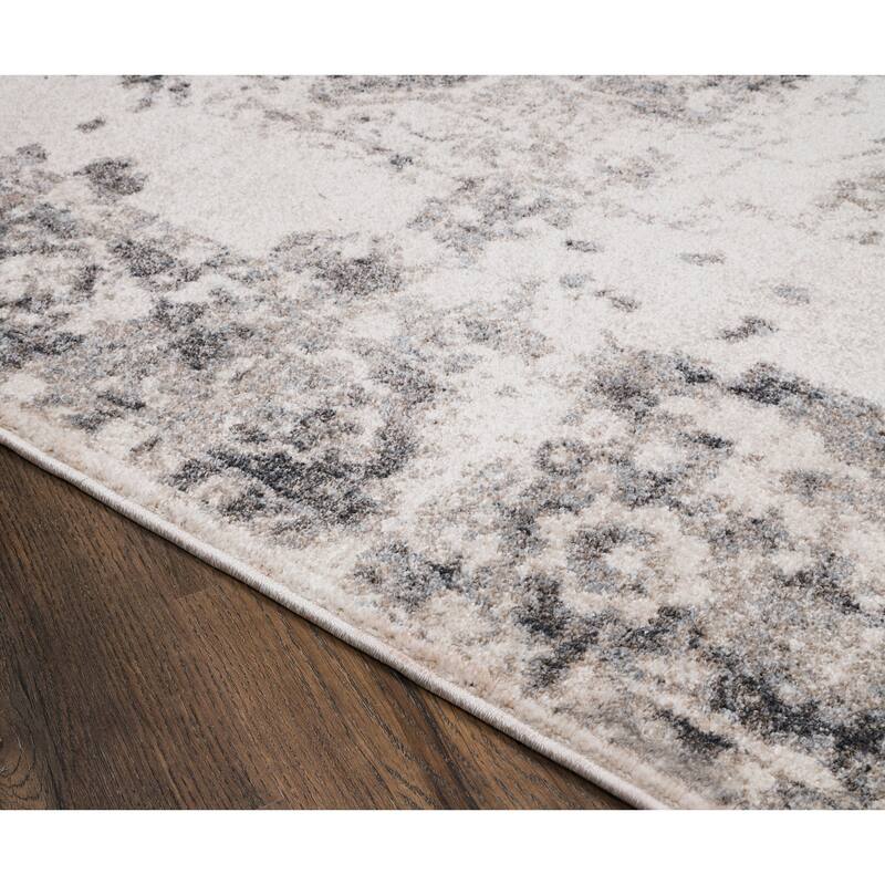 Angel Collection Cream/Grey Area Rug