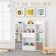 preview thumbnail 2 of 5, UTEX Kids Toy Storage and Bookshelf , Multifunctional Bookcase with 8 Cubbies and Bins, Open Organizer Display Stand White