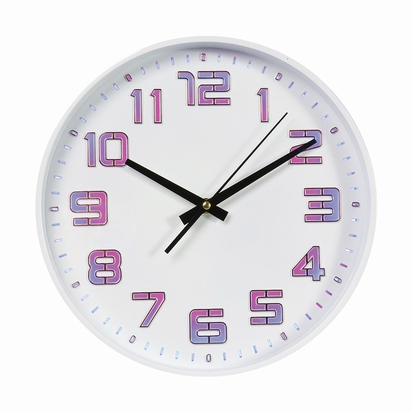 What on Earth LED Color Changing Wall Clock - Includes Remote, USB and Wall Charging Cable - 12" Diameter