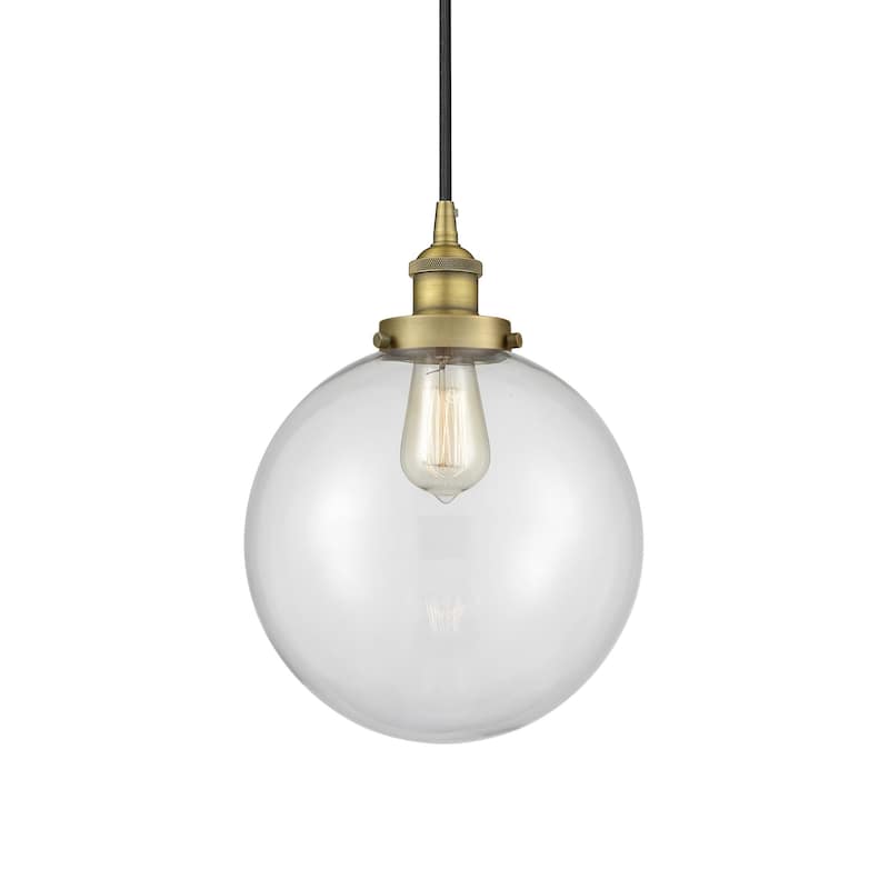 Innovations Lighting 616-1PH-14-10 Beacon Pendant Beacon 10" Wide - Brushed Brass / Clear