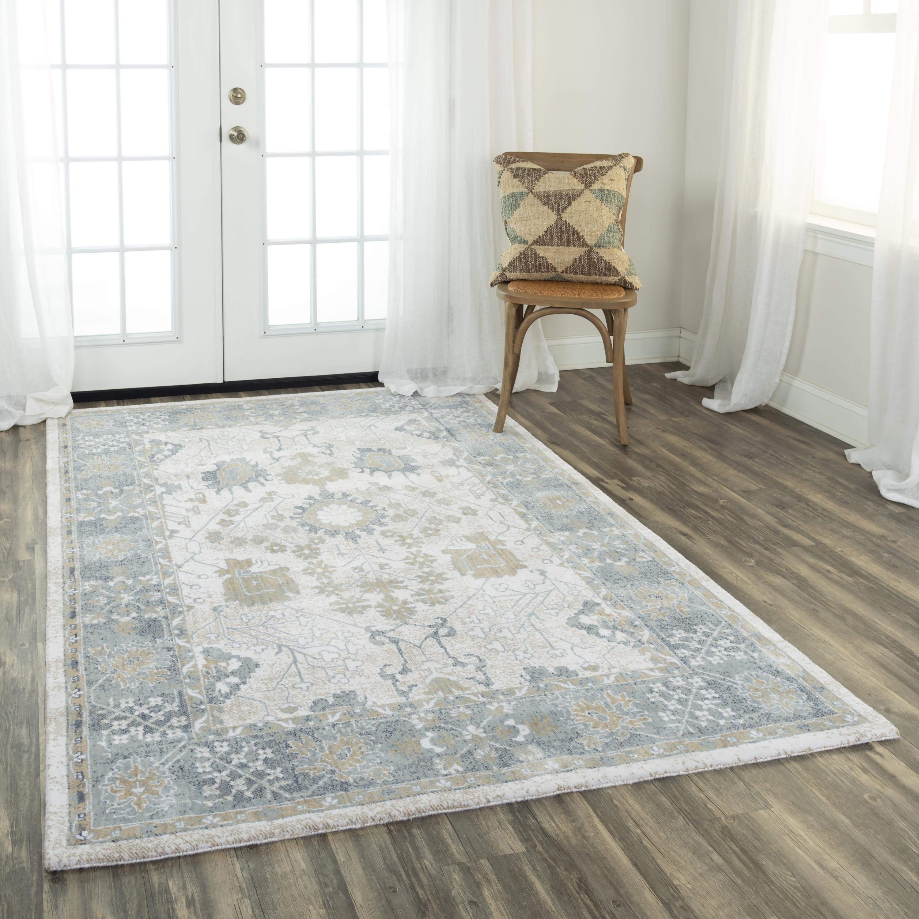 Alora Decor Elect Beige, Grey, and Ivory Motif Rug