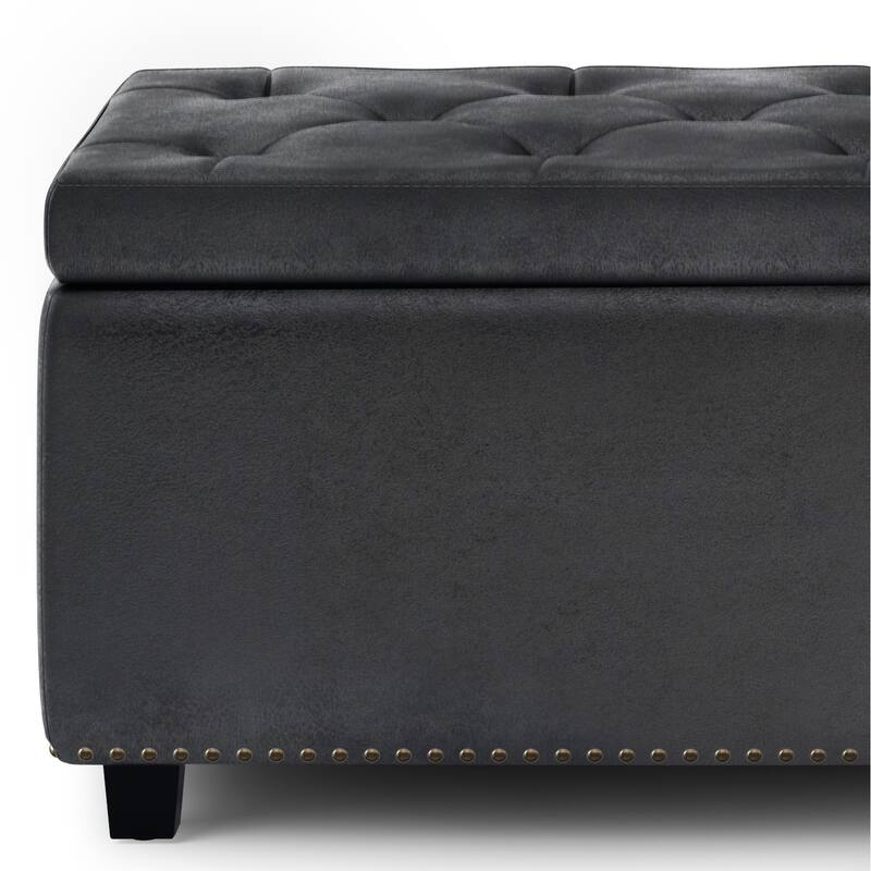 WYNDENHALL Springfield 48 inch Wide Rectangle Storage Ottoman