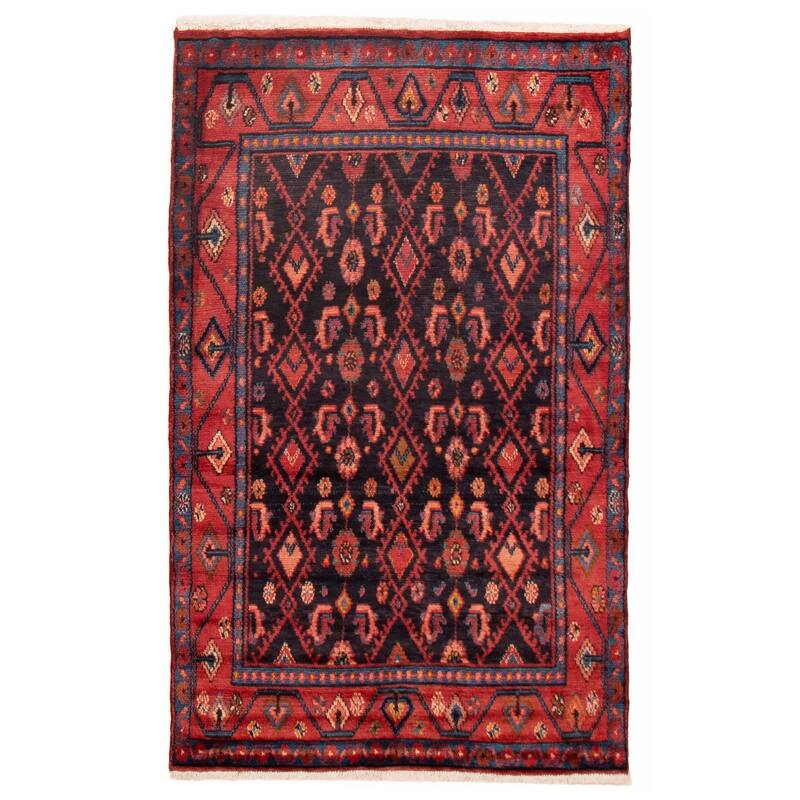 ECARPETGALLERY Hand-knotted Andelz Navy, Red Wool Rug - 3'7 x 5'11 - Dark Navy/ Red - 3'7 x 5'11