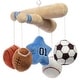 preview thumbnail 3 of 5, Lambs & Ivy Baby Sports Musical Baby Crib Mobile Soother Toy - Gray