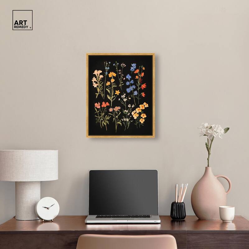 Darkling Daisies II Canvas by Art Remedy
