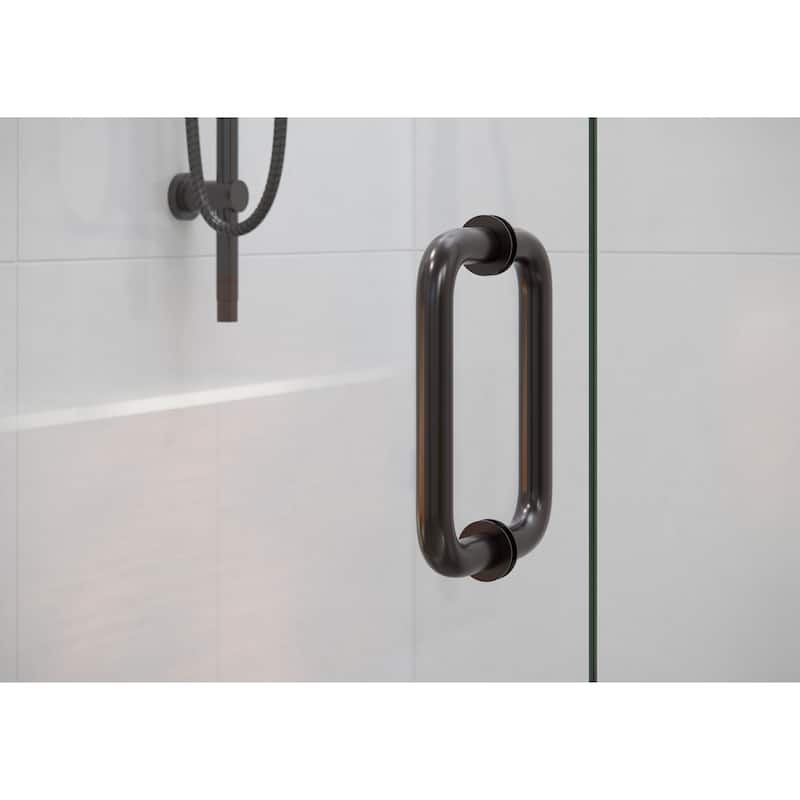 Albedo 28 in. W x 78 in. H Fully Frameless Hinged Shower Door - Width Adj 28.375 - 28.775