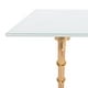 preview thumbnail 4 of 2, SAFAVIEH Treasures Brogen Gold/ White Top Accent Table - 37.4" x 21.7" x 17"