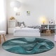 preview thumbnail 112 of 118, Machine Washable Indoor/ Outdoor Modern Chantille Rug Teal - 8' x 8'