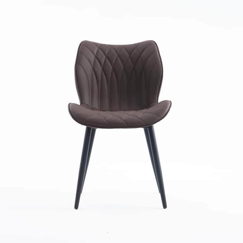 Upholstered Dining Chairs Set of 2, Faux Leather Kitchen Chairs