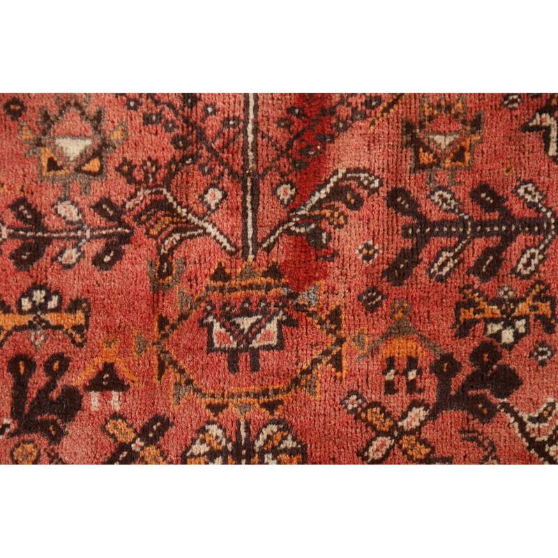 Handmade Vegetable Dye Shiraz Persian Vintage Area Rug - 5'1"x 7'10"