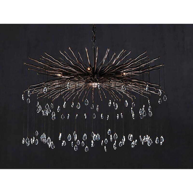 Currey & Company Fen Large Chandelier - 30.5"h x 38"dia